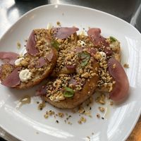 Red wine poached pear french toast   at Rev-a-lee Brunch Cafe in Vineland
