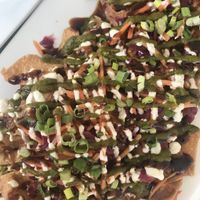 top view: Vegan Kimchi Nachos at Rev-a-lee Brunch Cafe in Vineland