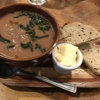 Chestnut soup at Henderson's Restaurant in Edinburgh