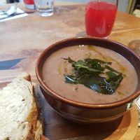 Chestnut soup at Henderson's Restaurant in Edinburgh