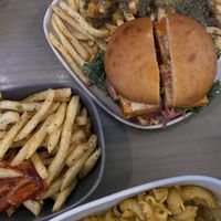 Poutine, Buffalo Tofu Burger, Mac n Cheese  at Parka Food Co. in Toronto