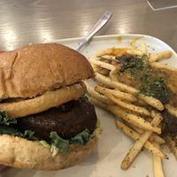 Smoky portobello sandwich with poutine  #Veganuary at Parka Food Co. in Toronto