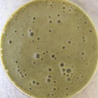 Spinach Pineapple Almond Milk smoothie 7/10 -milk and pineapple don’t really belong together 😅  at Parka Food Co. in Toronto