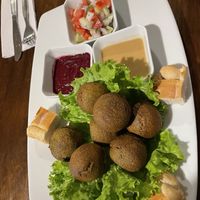 Falafel plate for 1-2 people  at Trivio Resto Bar in Huaraz