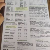 Menu at Trivio Resto Bar in Huaraz