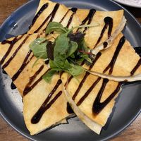 Mushroom cheese quesadilla with truffle oil at Veganday Cuisine in Taichung