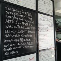 Menu/cafe description at You and I in Pokhara