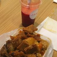 A very zoomed in photo, but here is the “Up Beet” mix that I love so much! This is a size small, which is $5. Food is from Pure Vegetarian located in Central Markets food court at Jamu in Adelaide