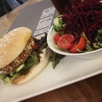 V Eganer burger at Blauer Engel in Ludwigsburg