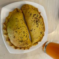 Pastry filled with vegetables and soy meat at Pas Beta in Klaipeda