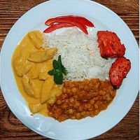 Reis und Gemüse at India Express in Berlin