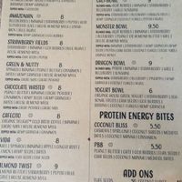 Menu part 1 at Root of Life Juicery in Huntington Park