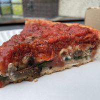A slice  at Zachary's Chicago Pizza in Berkeley