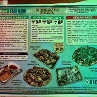 Vegan menu!  at Nice Guys Pizza and Beer in Cape Coral
