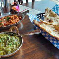 Aloo Gobi, Palak Paneer & Naan at Indian Kitchen in Golden