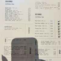 Menu - Cold Drinks, Hot Drinks and Herbal Drinks   at The Green Place in Puerto Vallarta