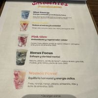 The pink glow has an asterisk stating that the collagen is from animal origin   at The Green Place in Puerto Vallarta