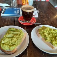 Avocado Toast and Americano coffee at Lifted Coffee & Brunch in Hanoi
