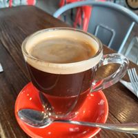 Americano coffee at Lifted Coffee & Brunch in Hanoi