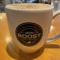 Oat milk chai latte   at Iron Roost in Ballston Spa