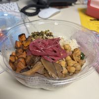 The Umami Bowl I got to go and have for lunch at work. Highly recommend to not go that route. Have it at the restaurant   at Iron Roost in Ballston Spa