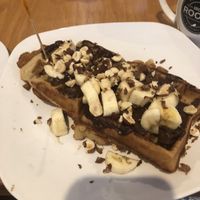 Sweet hazel waffle  at Iron Roost in Ballston Spa