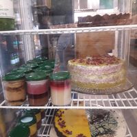 Dessert options at Geranium Caffe in Poznan