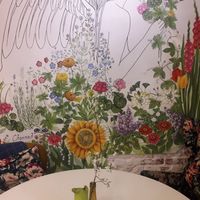 Mural at Geranium Caffe in Poznan