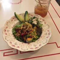 Garden salad and iced tea at North Star Diner in North Bay