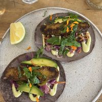 Vegan tempeh tacos  at Vanilla Food in Noosaville