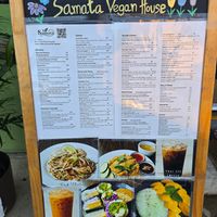 Menu at Samata Vegan House in Hollywood