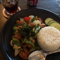 Hellfire Chicken  at Samata Vegan House in Hollywood