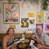Charlie and Graham's Samata evening at Samata Vegan House in Hollywood