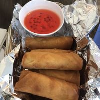 Egg rolls at Samata Vegan House in Hollywood