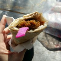 The traditional falafel sandwich is really good. at Sandwich Falafel W Bas in Aqaba