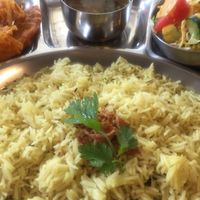 Vegetarian lunch set ¥850 with free chai at Milenga in Okayama