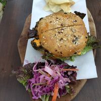 Falafel burger at Sante in Pune