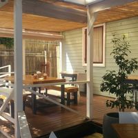 outdoor seating at Whole Earth Cafe in Cape Town