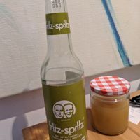 Apple juice at El Quinto in Barcelona