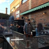 Patio bar at The Fairmount Cocktail Bar in Cleveland Heights