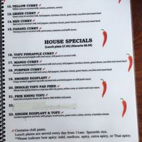 Menu page 2 at Bangkok Garden in Sacramento