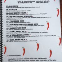 Menu page 4 at Bangkok Garden in Sacramento