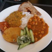 A plate from buffet lunch at Kalpna in Edinburgh