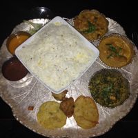 vegan thalli. highly recommended. the mushroom curry is delicious! at Kalpna in Edinburgh