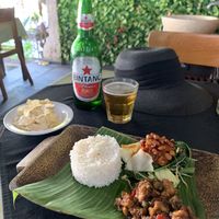Vegetarian tempeh at Laba Laba Warung at Laba Laba in Ubud