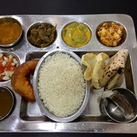 Indian Thali, vegan version at Nagalingam's Bhavan in Kandy