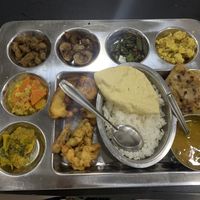 The Indian Thali 500rupees which is $4.99 AUD. Insane amount of food at Nagalingam's Bhavan in Kandy