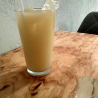 aqua dl dia, guava orange at Cali Cafe in Cozumel