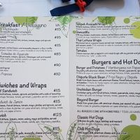 Menu in April 2019 at Cali Cafe in Cozumel
