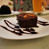 Peanut butter and banana brownie at Cali Cafe in Cozumel